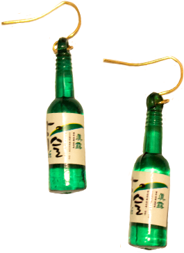 Soju Bottle Earrings (1024x1024), Png Download