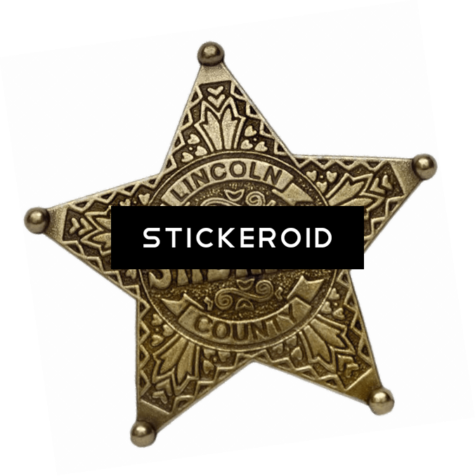 Lincoln County Sherrif's Badge (676x677), Png Download