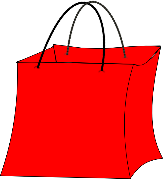 Red Bag Clip Art At Clker (540x594), Png Download