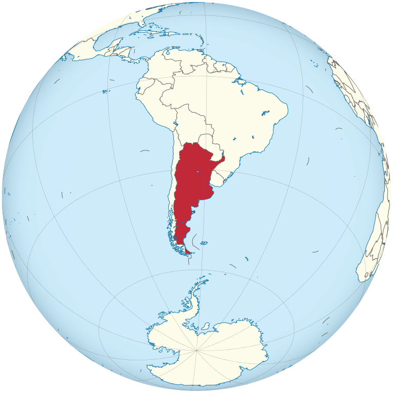 File Argentina On The Globe Argentina Centered Svg (768x768), Png Download