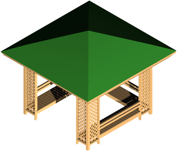 Gazebo 3ds Max Model (733x642), Png Download