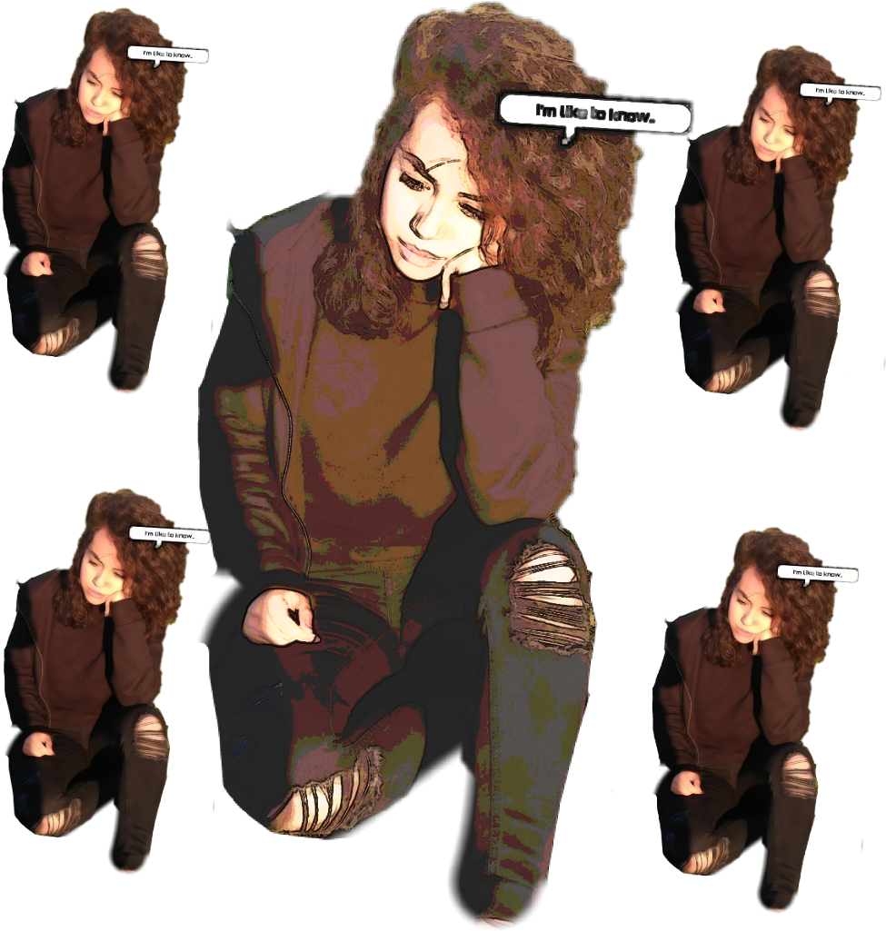 Me Emoji Queen Myedit Vintage Grunge Depressed Stressed (1024x1024), Png Download