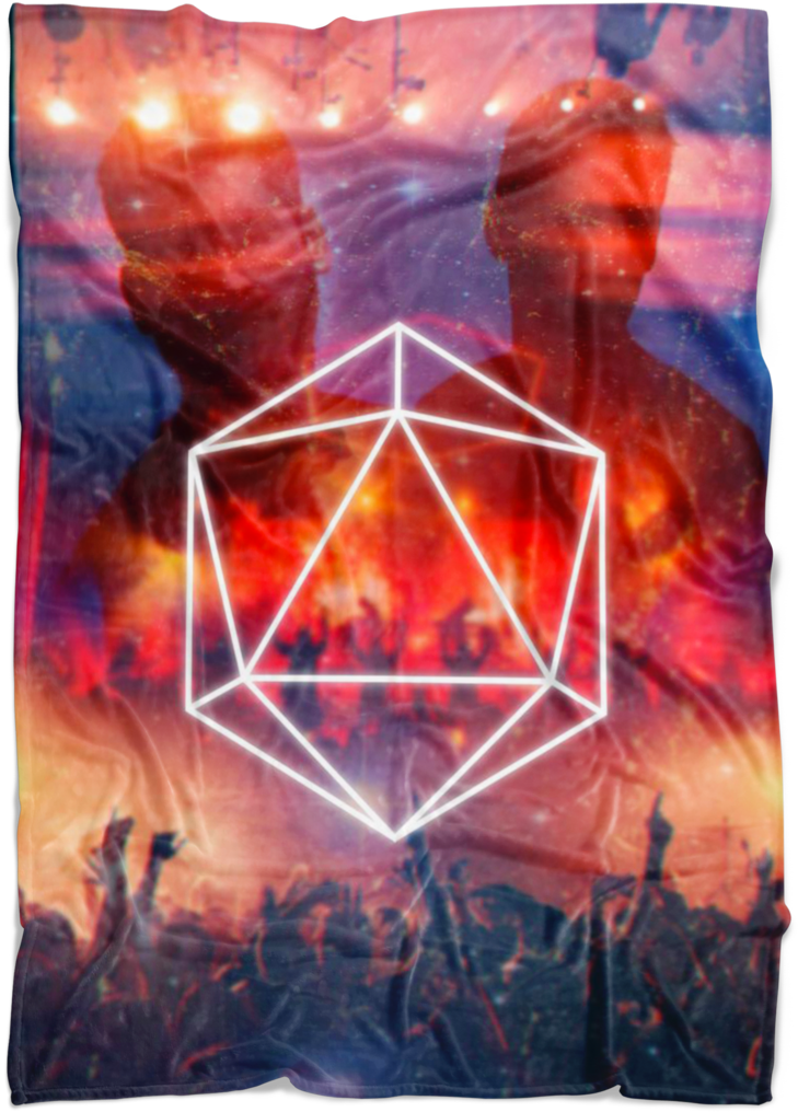 Odesza Icosahedron Fiery Music Fest Ultra Soft Plush (1024x1024), Png Download