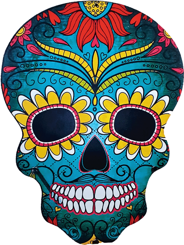 Placa Caveira Mexicana Azul (960x960), Png Download