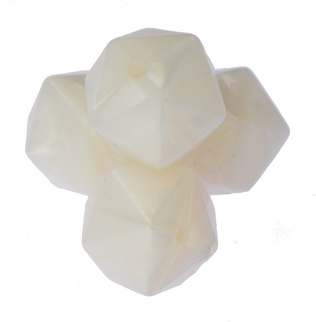 Icosahedron 17mm Pearl White (1085x1080), Png Download