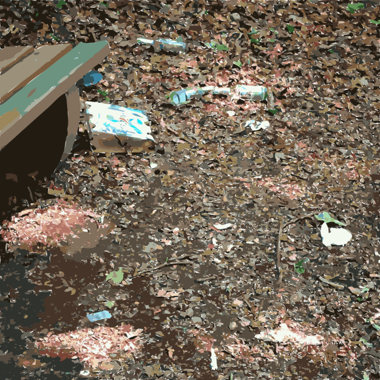 Waste Forest Litter Park Compost (750x750), Png Download