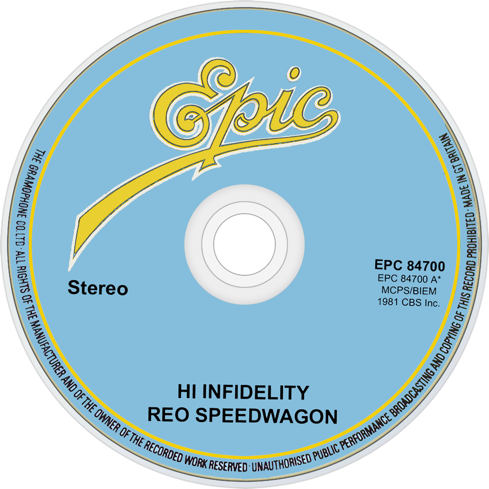 Reo Speedwagon Hi Infidelity Cd Disc Image (1000x1000), Png Download