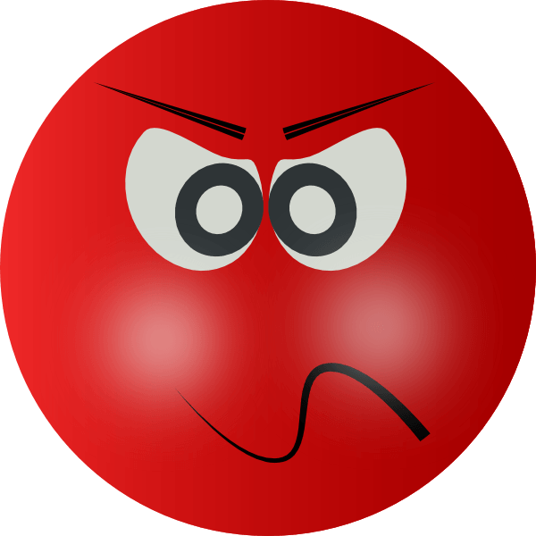 Clip Art Angry Mean Smiley Clipart (600x600), Png Download