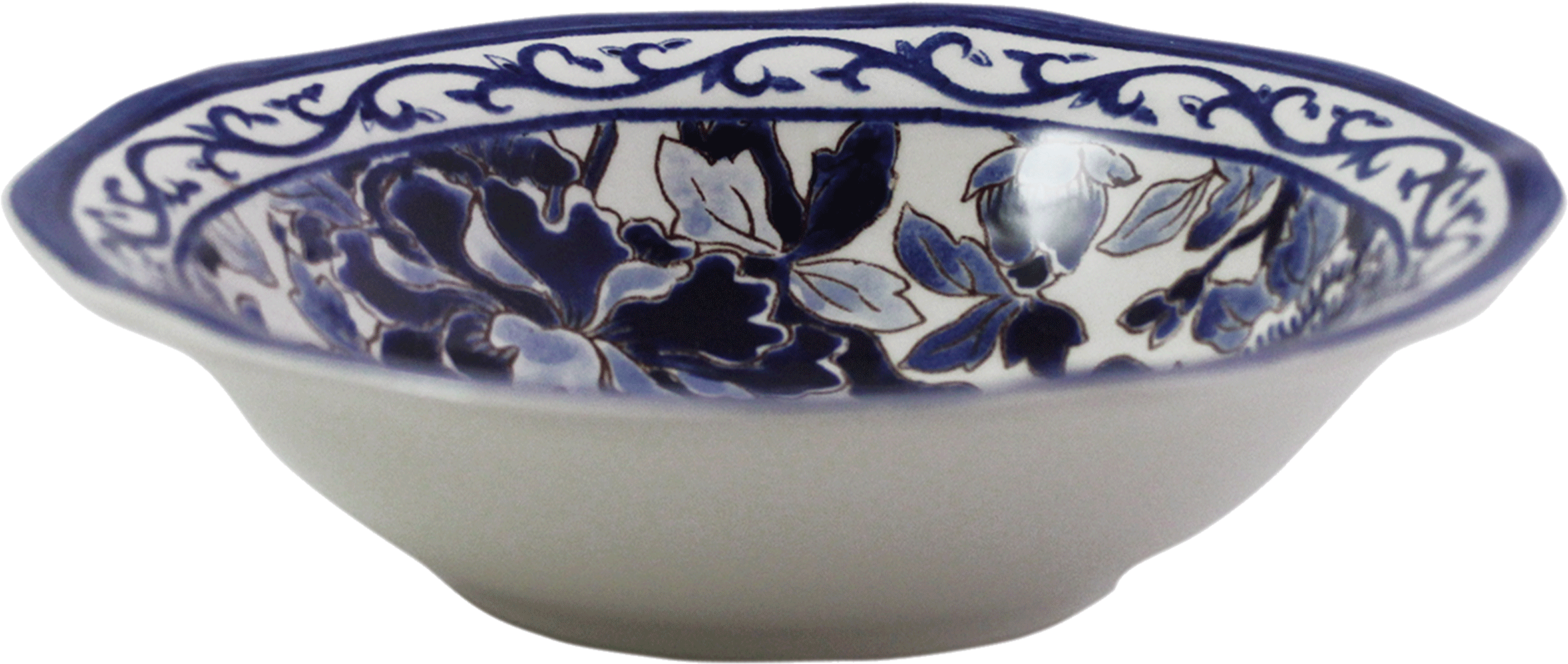 1 Cereal Bowl - Gien Pivoines Bleues Salad/cereal Bowl (2740x2761), Png Download