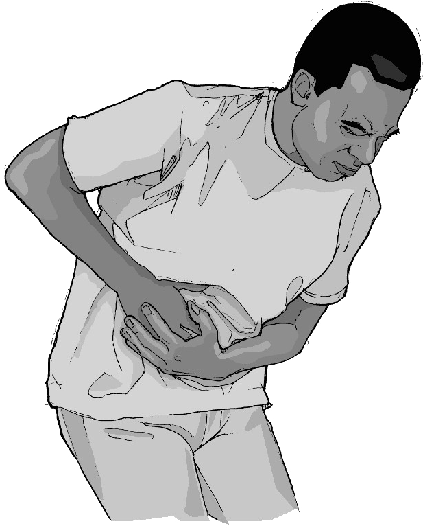 Pain In Stomach Png Transparent Picture - Man Stomach Pain Png (723x800), Png Download