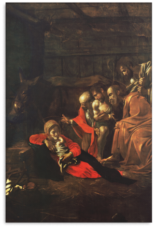 Adoration Of The Shepherds - Caravaggio Adoration Of The Shepherds (480x480), Png Download