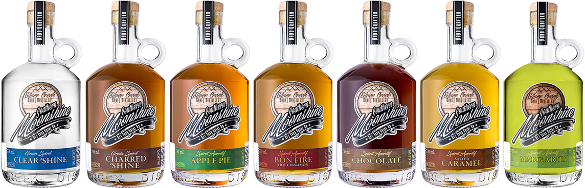 Bon Fire Moonshine, With A Zip Of Hot Cinnamon - Silver Creek Moonshine (1170x390), Png Download