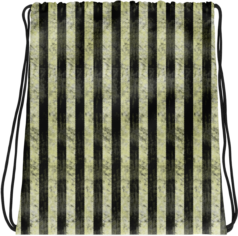 Beetlejuice Inspired Striped Drawstring Bag - Stripes (1000x1000), Png Download