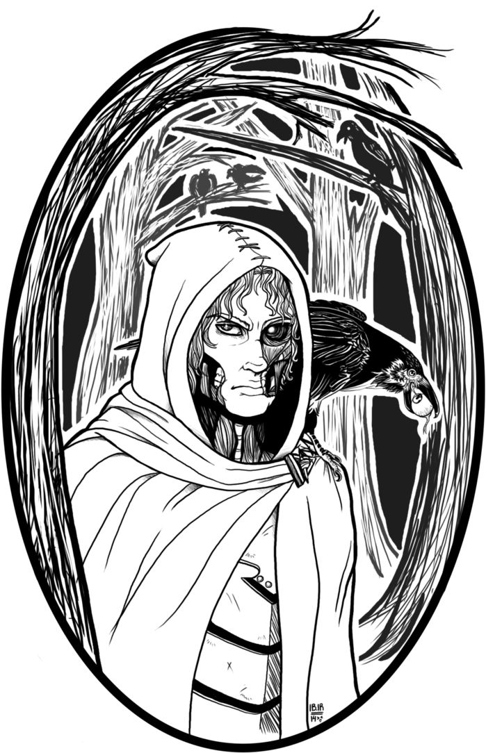 A Meal For The Ravens By Skull - Drawing (728x1098), Png Download