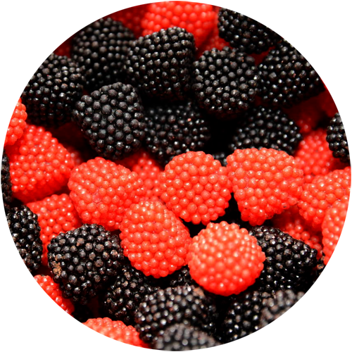 Haribo Raspberries Gummi Candy - Haribo Gummi Raspberries (500x500), Png Download