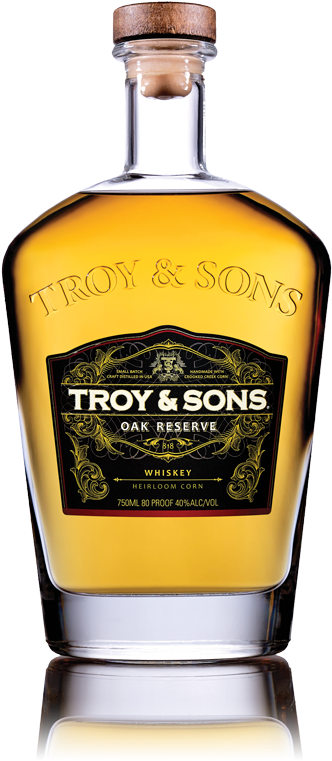 Troy & Sons Oak Reserve Whiskey Heirloom Moonshine - Troy & Sons Moonshine Platinum (400x800), Png Download