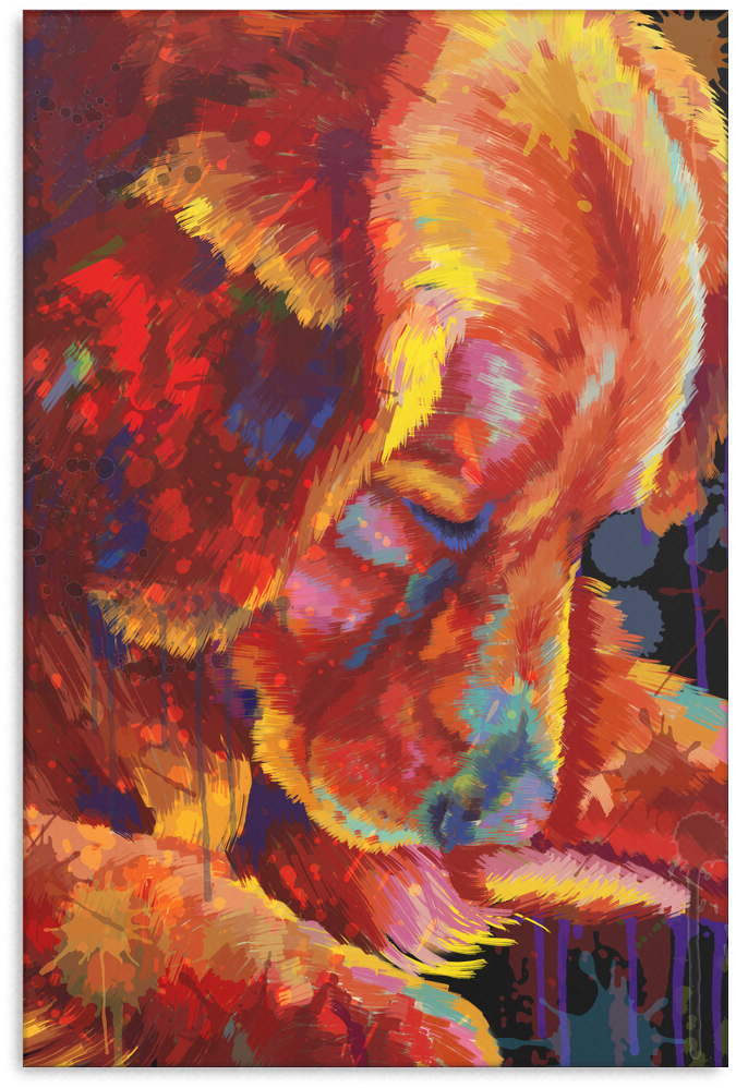 Golden Retriever Canvas Wrap 1303-2 - Painting (1024x1024), Png Download
