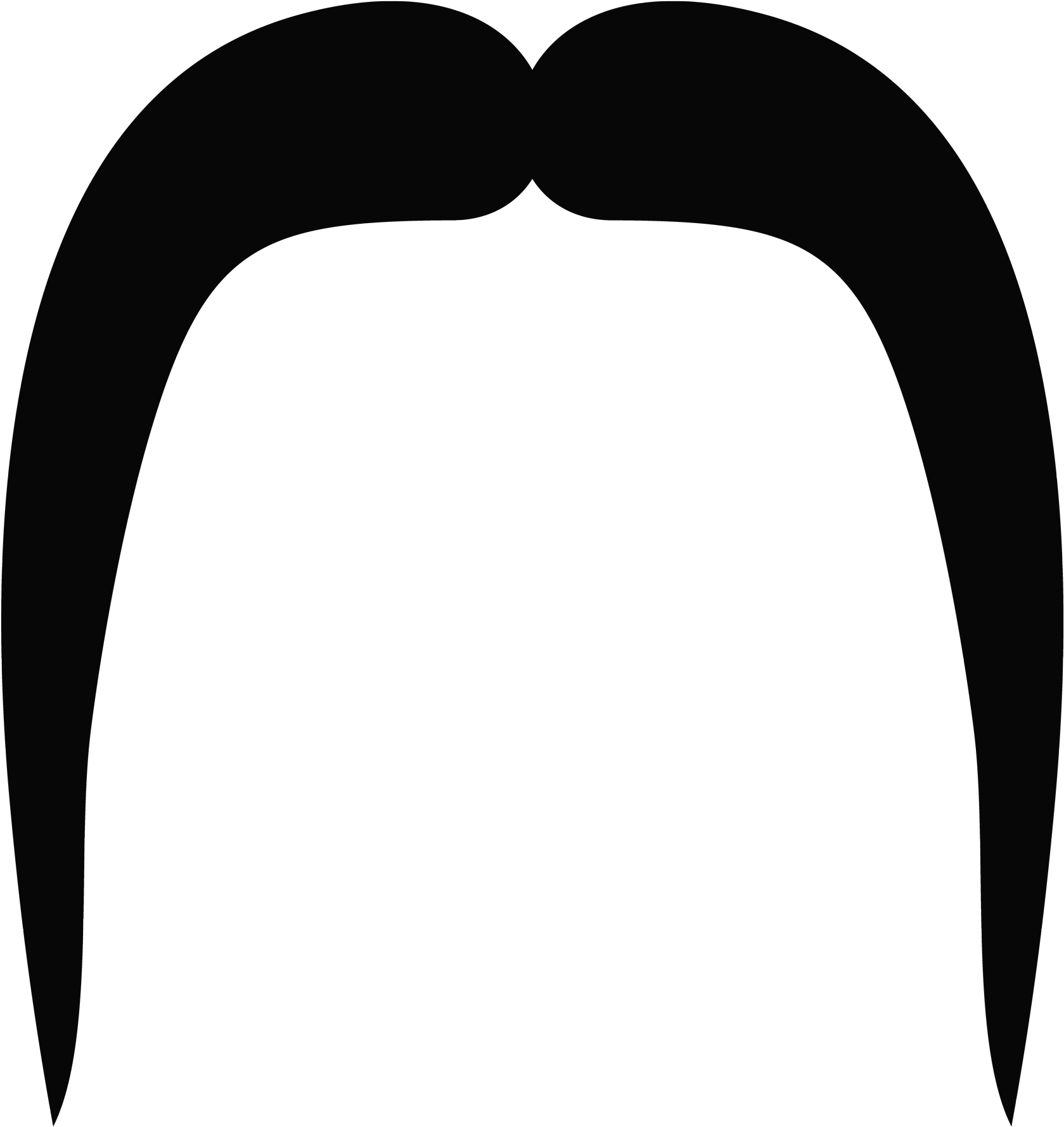 Moustache Png Image - Beard And Mustache White Png (2000x2000), Png Download