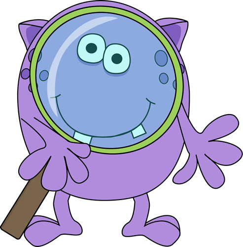 Free Clipart Magnifying Glass - Monster Body Parts Worksheet (493x500), Png Download