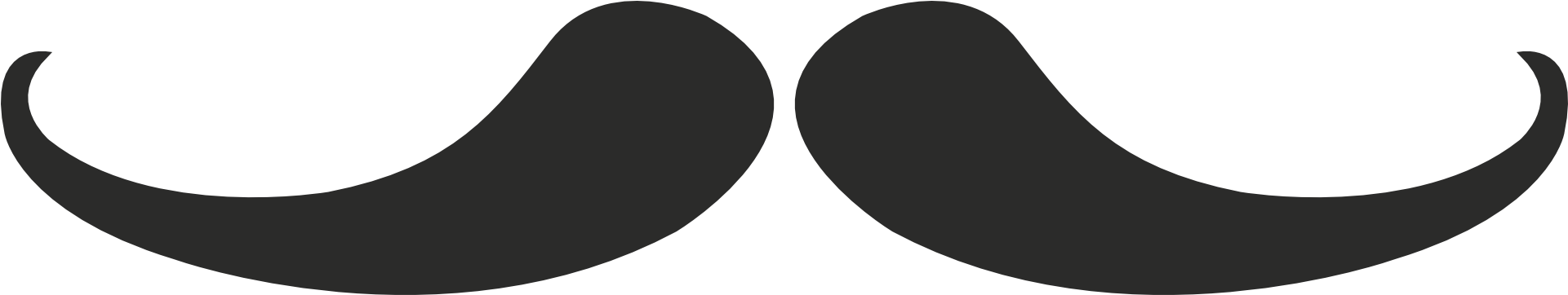 Coloring Pages - Mustache Transparent Png (1920x960), Png Download