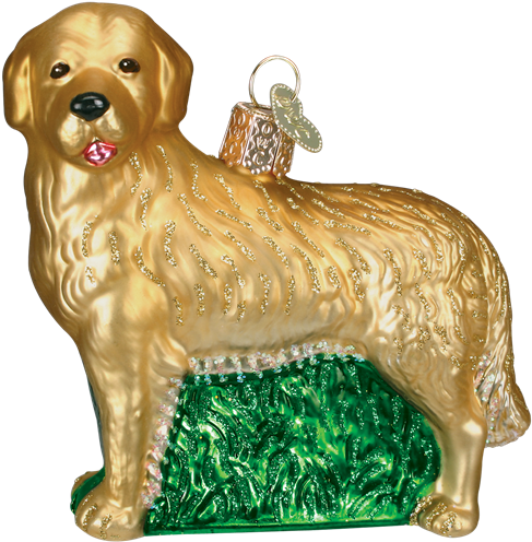 Golden Retriever - Golden Retriever Ornament (550x550), Png Download