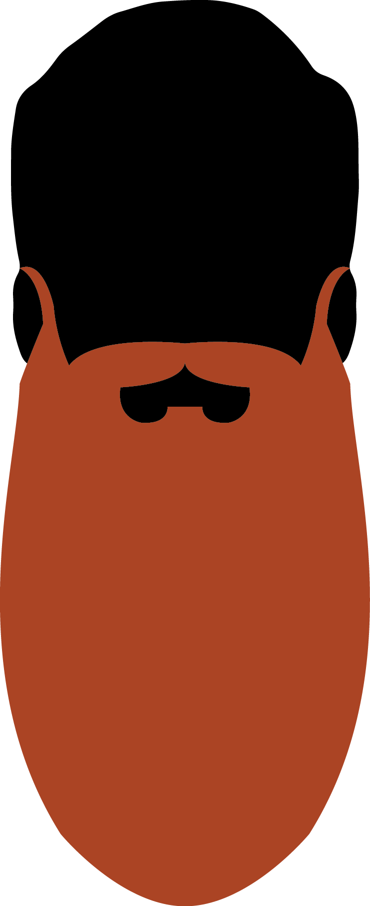 Natural Full Beard - Beard (740x1809), Png Download