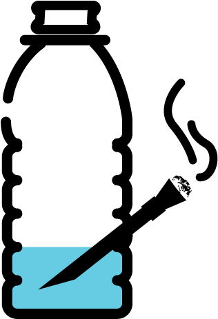 Graphic Image Of Kit Smoking - Bong (895x488), Png Download