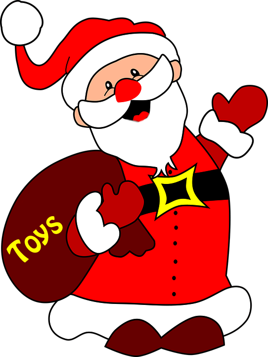 Father Christmas Toys Transparent Background Christmas - Christmas Toys Png (542x720), Png Download