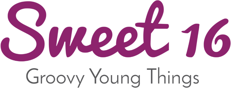 Sweet16 - Umschlag Aufkleber Des Goldbonbon-16 Mit Herzen (800x295), Png Download