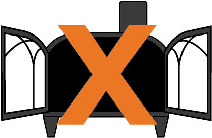 Smoke Wood Stove Door - Stove (450x295), Png Download