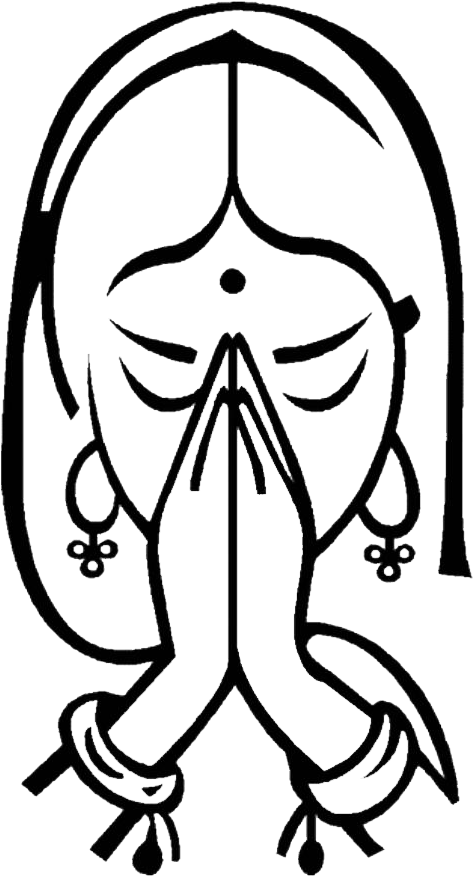 Namaste Logo Png Pic - Namaste Symbol (490x889), Png Download