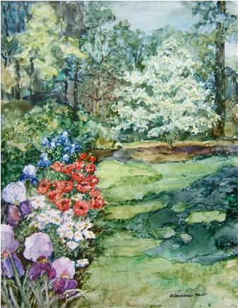 Watercolorist Addison Art Gallery, Fine Art Gallery - Zinnia (574x434), Png Download