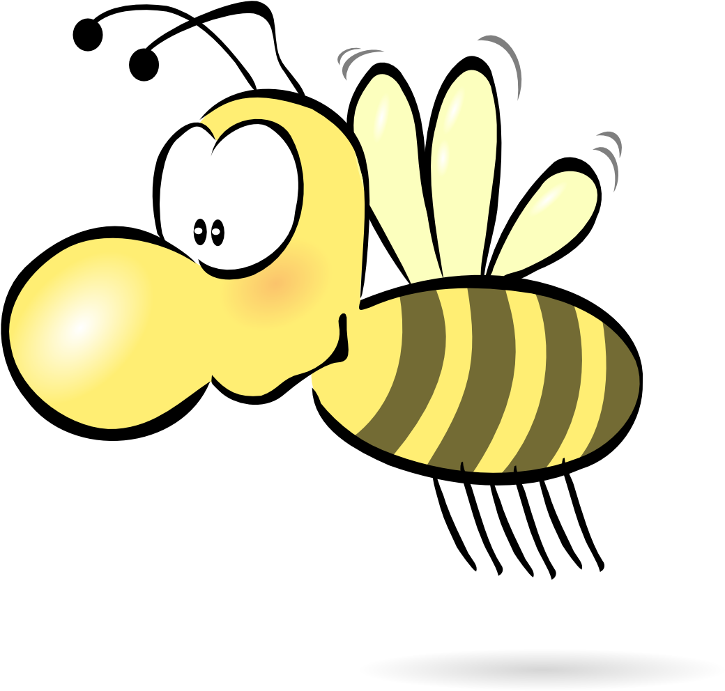 Funny Bee Tattoo Design - Cartoon Bee Transparent Background (1331x1882), Png Download