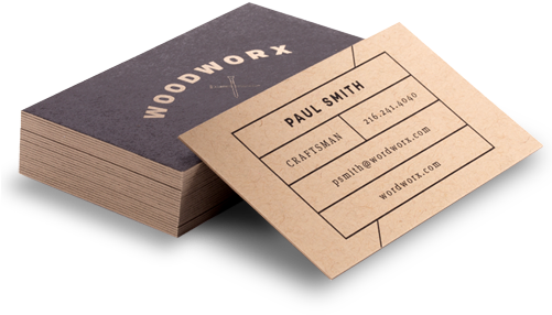 Kraft Business Cards - Kraft Card Business Card (500x500), Png Download