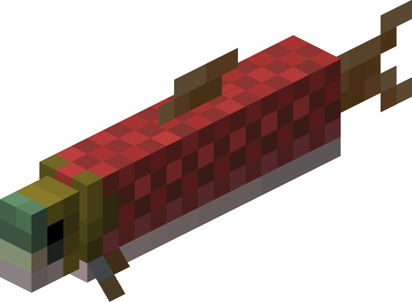 File - Salmon - Minecraft Salmon Mob (826x606), Png Download