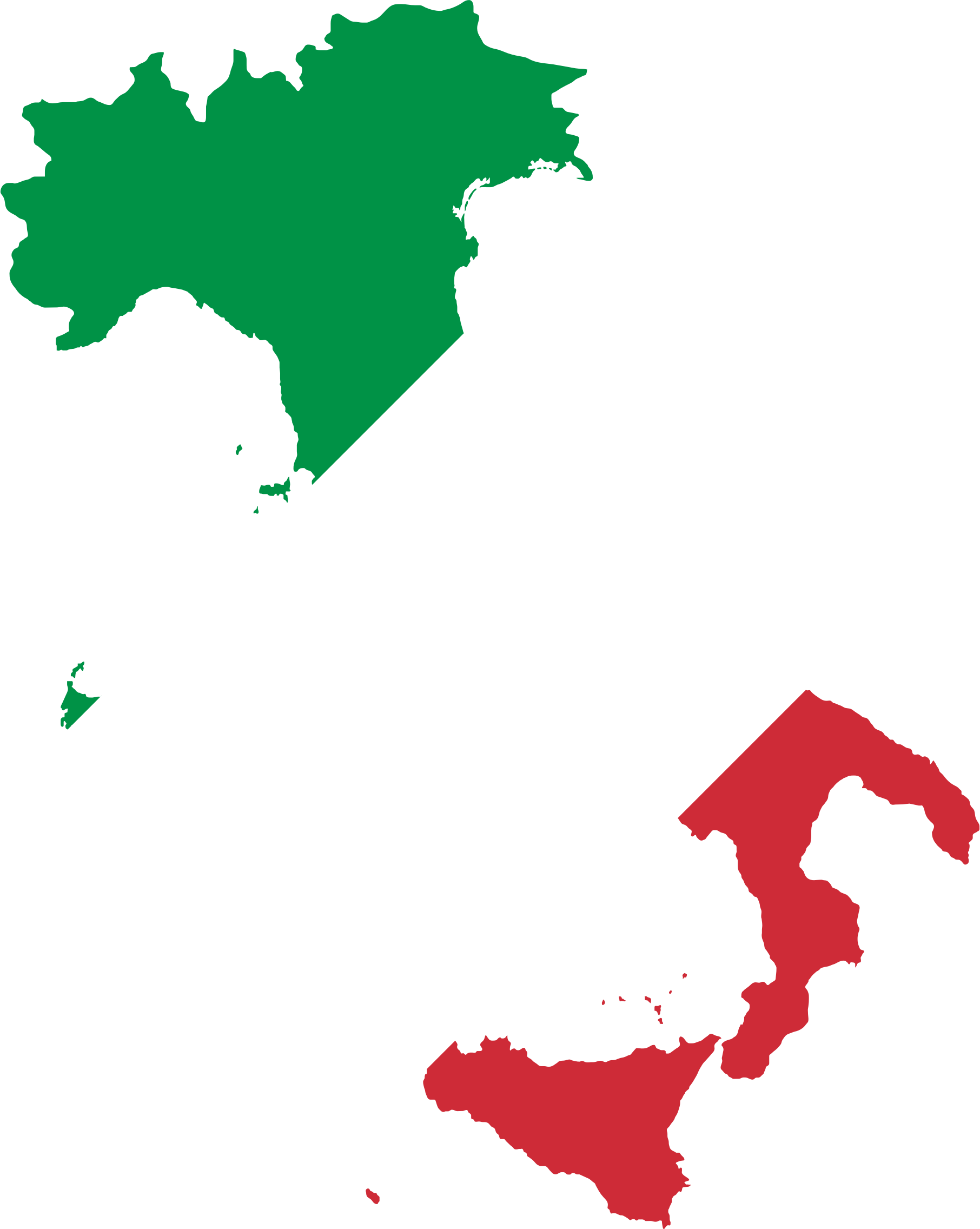 Image Library Library Clipart Italy - Flag Map Of Italy (1812x2272), Png Download