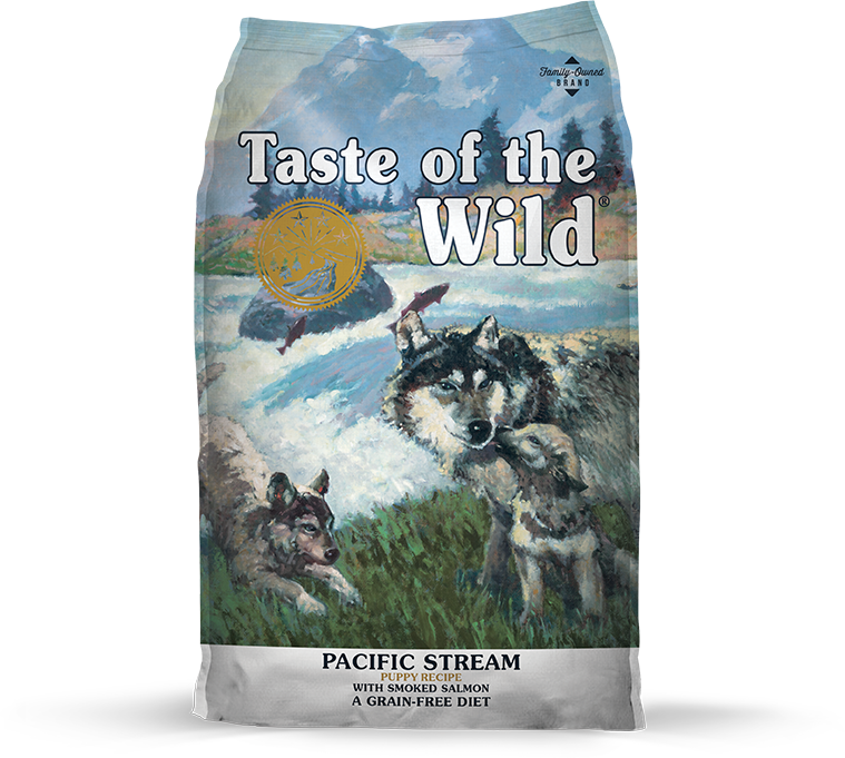Pacific Stream Puppy Recipe With Smoked Salmon Package - Taste Of The Wild Pacific Stream Puppy Formula Grain (759x681), Png Download