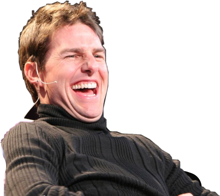 Tomcruise Laugh Laughing Freetoedit - Twenty One Pilots Sucks (747x665), Png Download