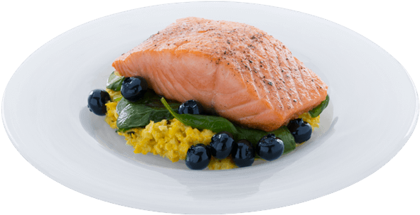 Plate - Salmon (600x357), Png Download