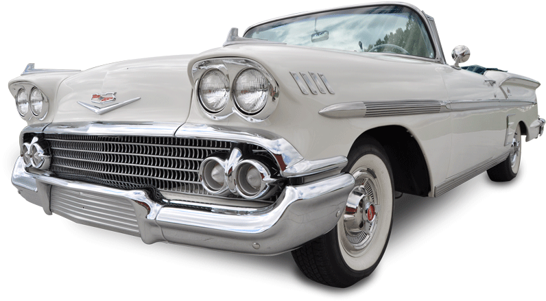 1958 Chevy Impala Fr - Antique Car (900x598), Png Download