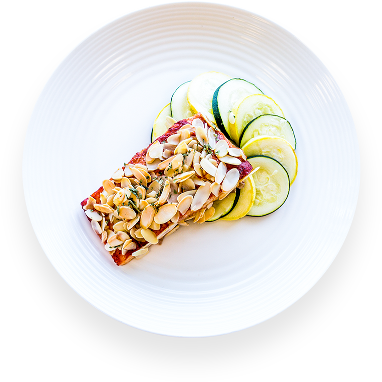 Almond Crusted Salmon - Food (763x764), Png Download