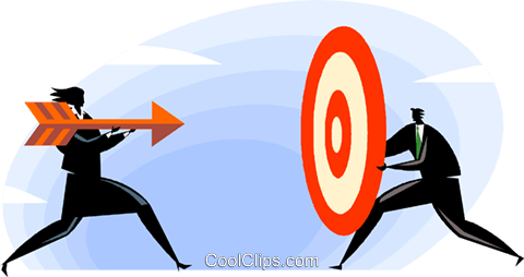 Archery Arrow And Target Royalty Free Vector Clip Art - Arco E Flecha Alvo (480x254), Png Download