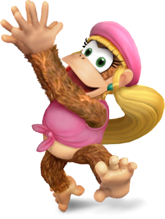 Dixiekongssbh - Smash Bros Dixie Kong Render (328x436), Png Download