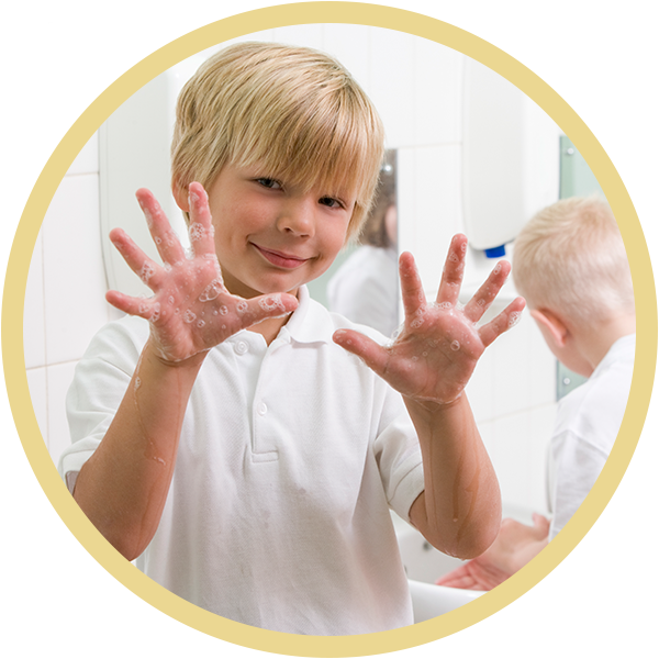 K#washing Hands Color Frame - School Washing Hands (600x600), Png Download