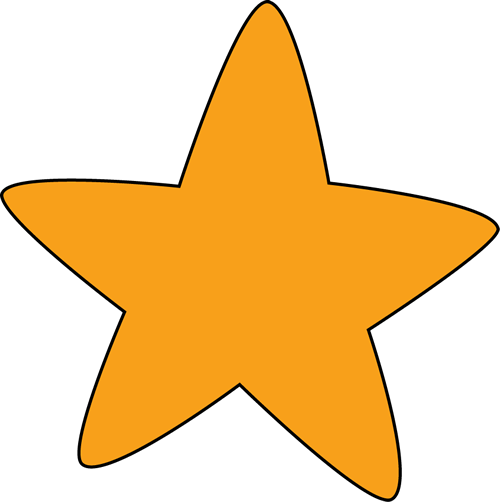 Orange Rounded Star - Star Clipart (500x502), Png Download