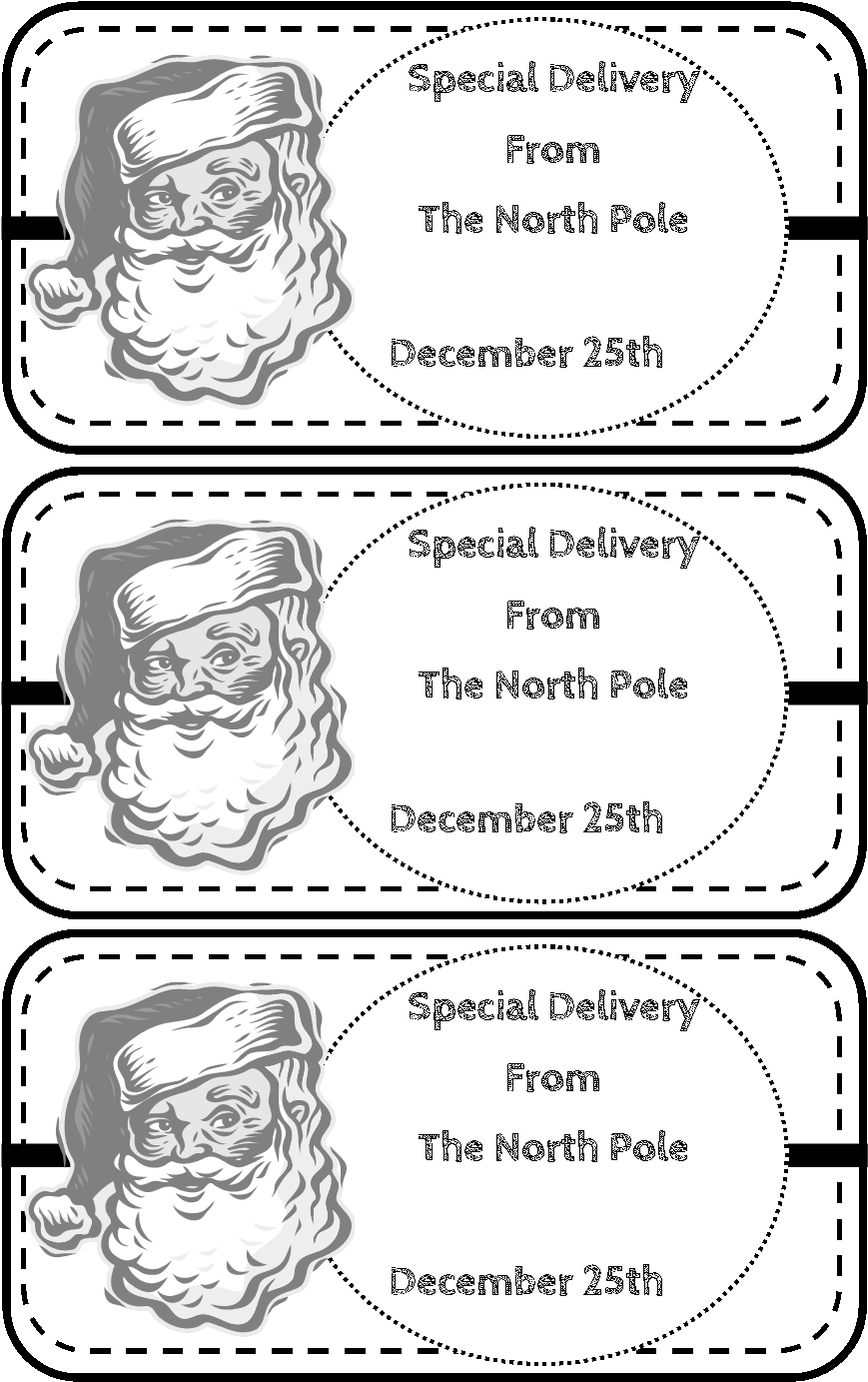 These Are Tags That You Can Use For Your Santa Claus - Santa Claus Oval Ornament (874x1390), Png Download