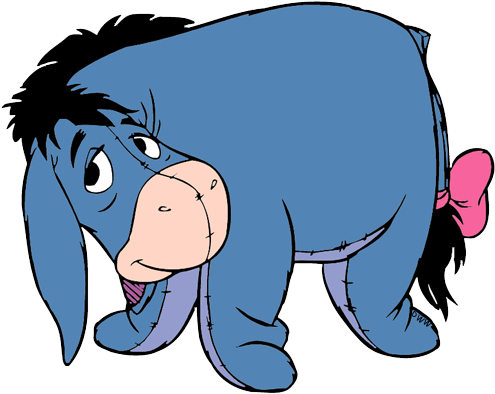 Eeyore - Eeyore Winnie The Pooh (500x404), Png Download
