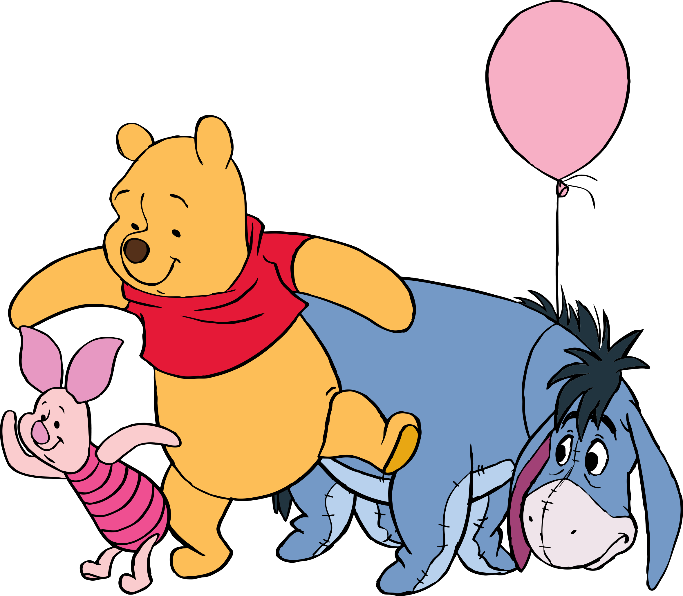 Winnie The Pooh Is Turning - Room Mates Winnie The Pooh Eeyore Giant Wall Decal (2354x2055), Png Download