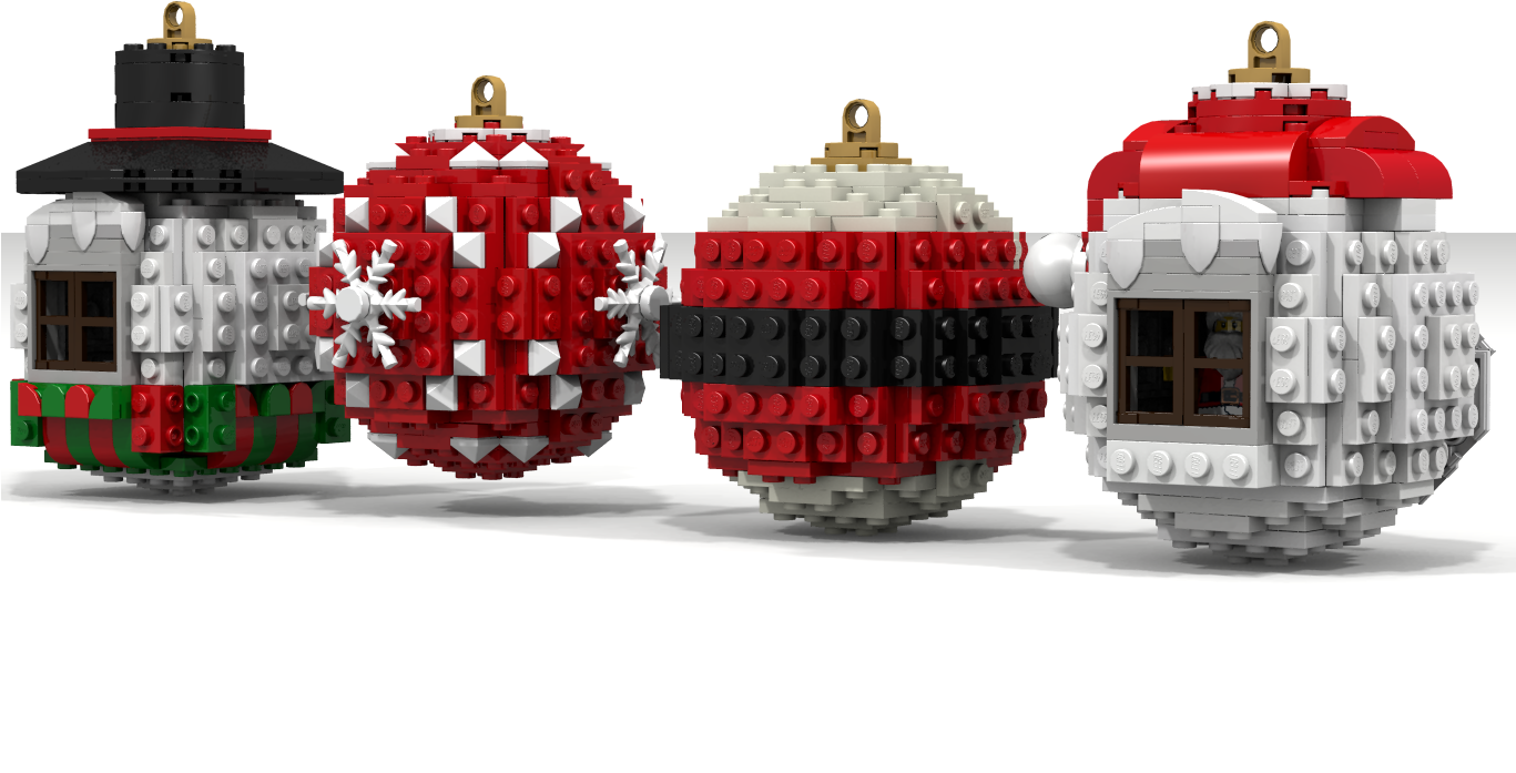 Christmas Balls Ornaments - Lego (1366x768), Png Download