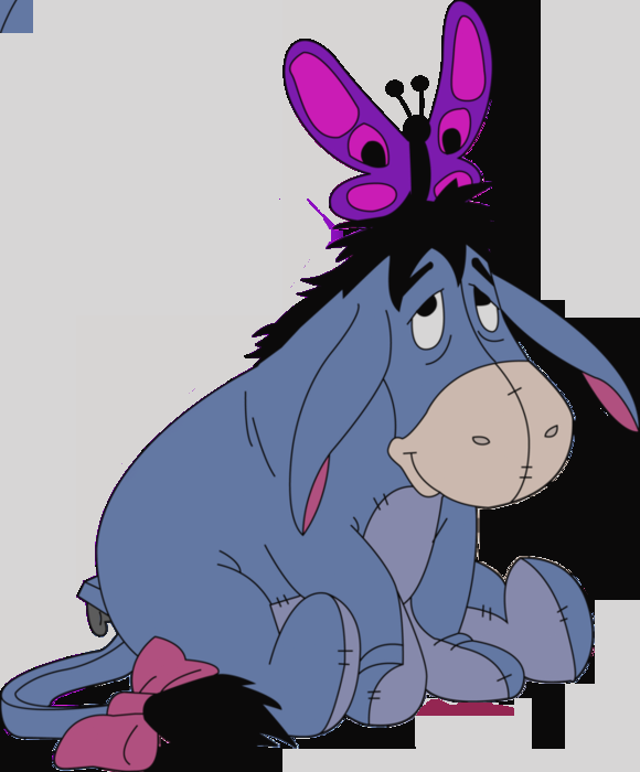 Eeyore Clipart Eeyore Clip Art - Winnie The Pooh Glitter (580x700), Png Download